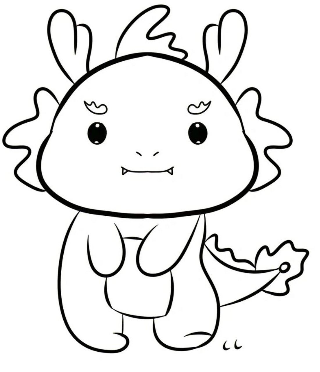 可爱小龙画 龙年要点龙年的气氛!快动起手来吧!