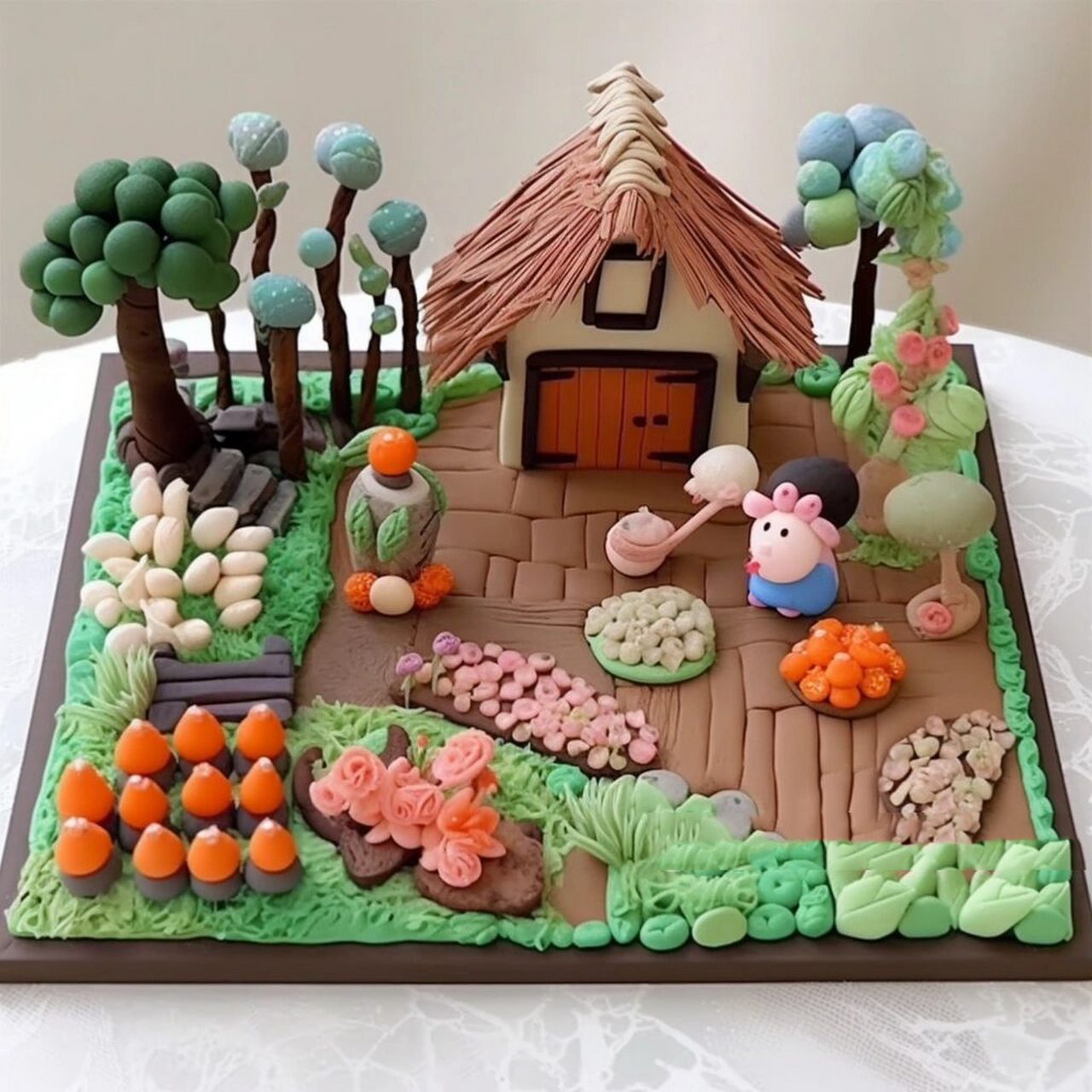 粘土~diy心中浪漫菜园小天地 好想拥有这样的小菜园,一间小房子,一