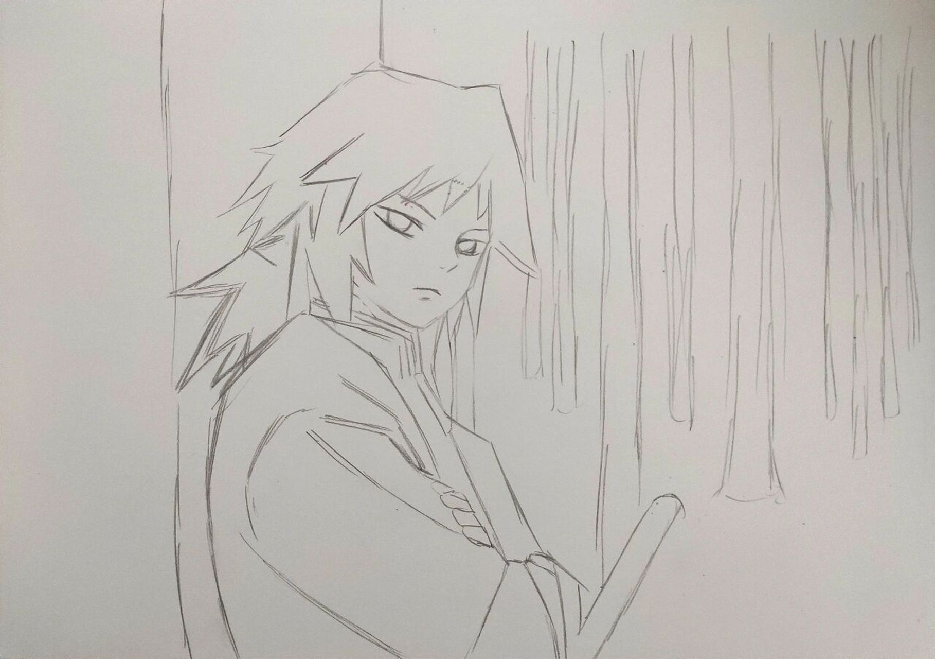 画一个义勇 [偷笑][偷笑]#鬼灭之刃# #富冈义勇# #马克笔手绘