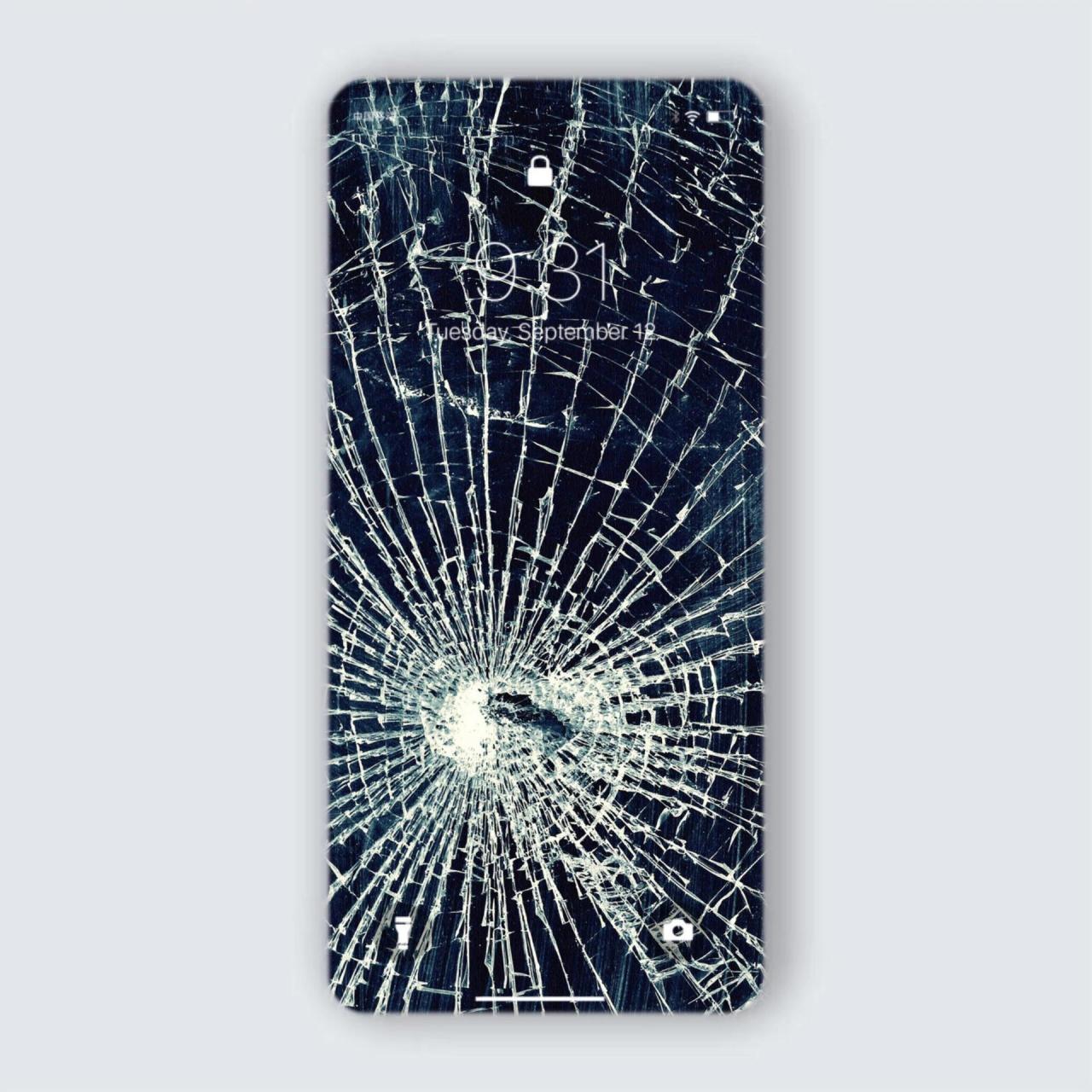 苹果手机创意碎屏壁纸