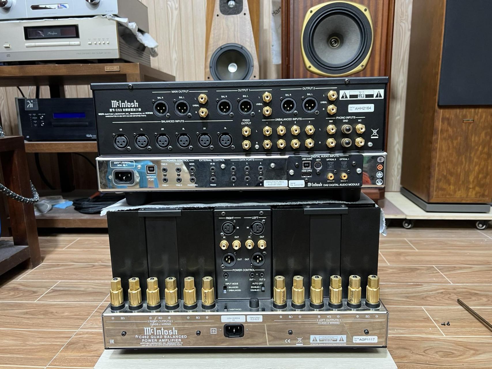 美国 麦景图c53最新款前级功放机,麦景图mc462最新款后级功放机!