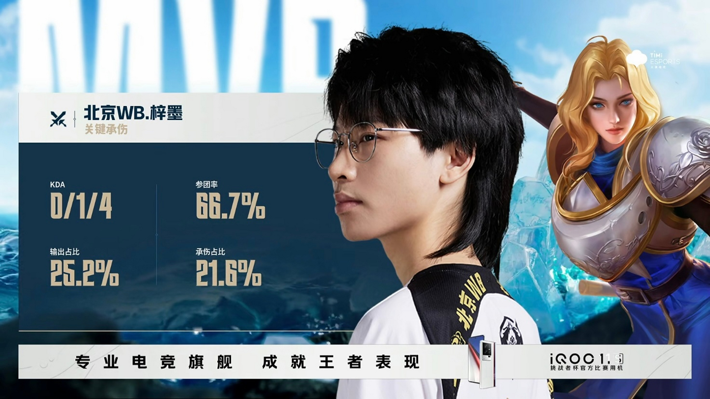 北京wb vs 武汉estarpro  2:1  本局mvp给到北京wb梓墨 的夏洛特!