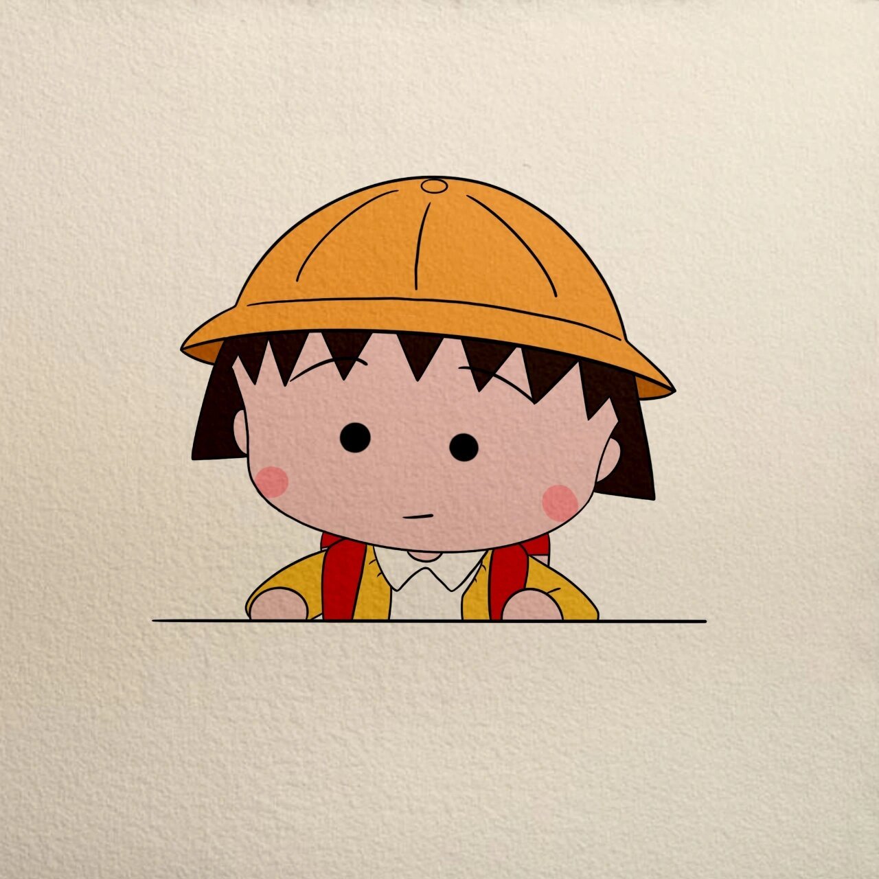 简笔画7815樱桃小丸子7815 98心满意足享受每一点快乐,是