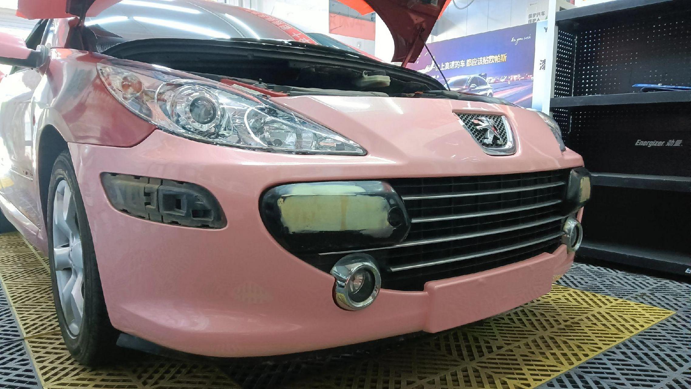 标志307cc敞篷改色钻石胭脂粉