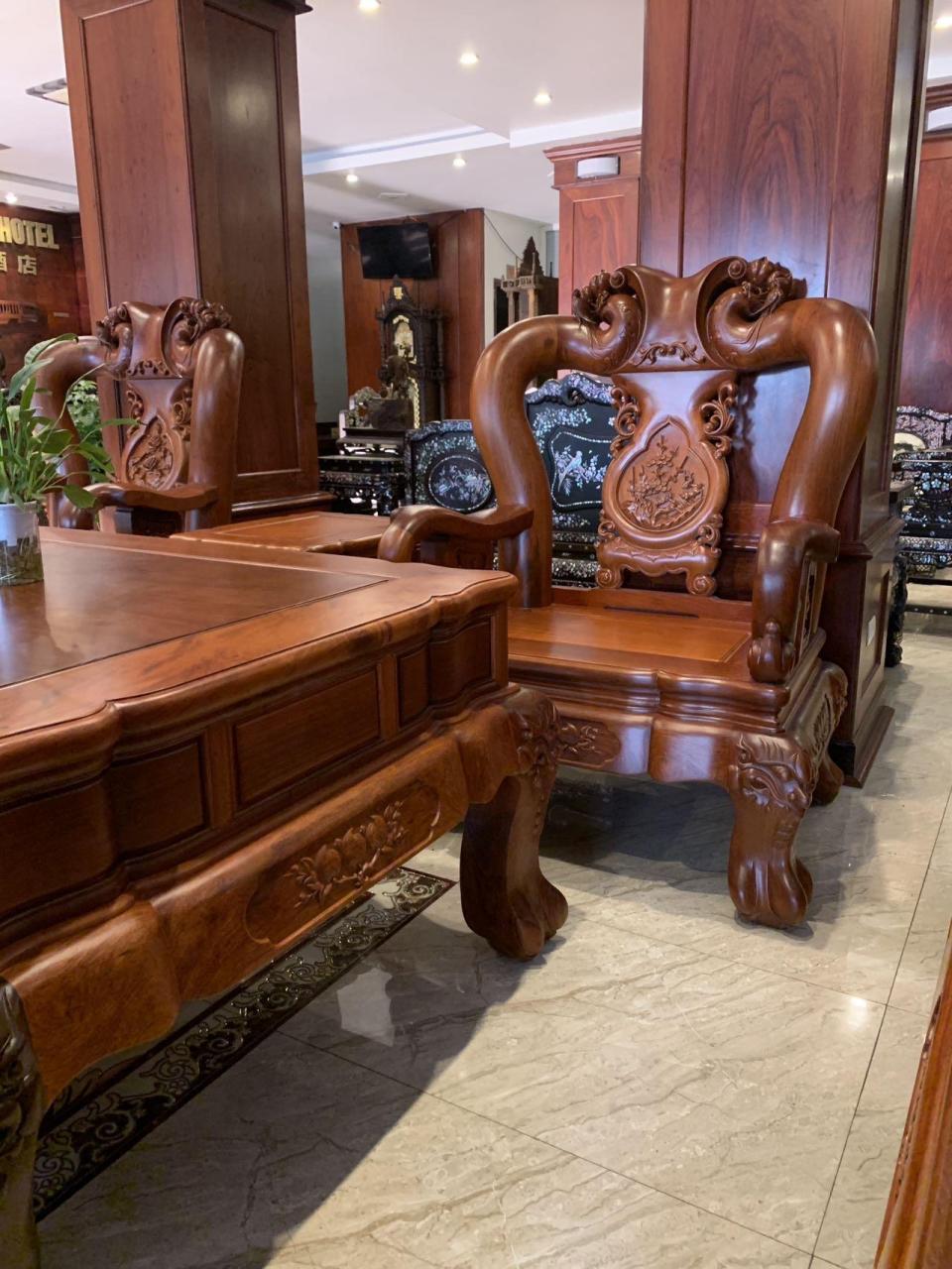 缅甸花梨大果紫檀大象头沙发无拼补无白皮工艺好