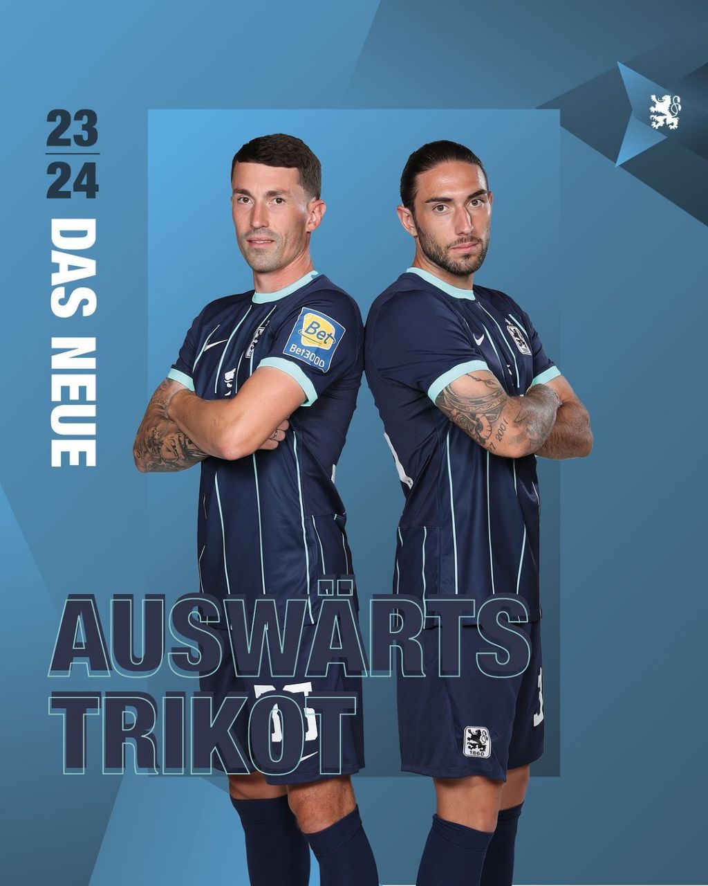 慕尼黑1860发布2023-24赛季客场和第三球衣 #足球#0202#小红书