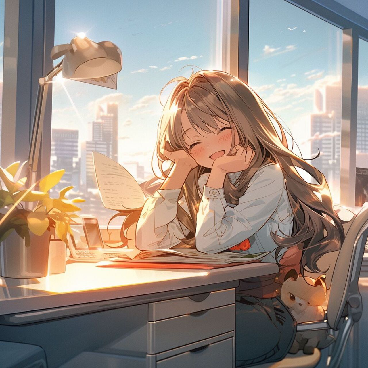 开工啦,办公室工作卡通头像,超级可爱