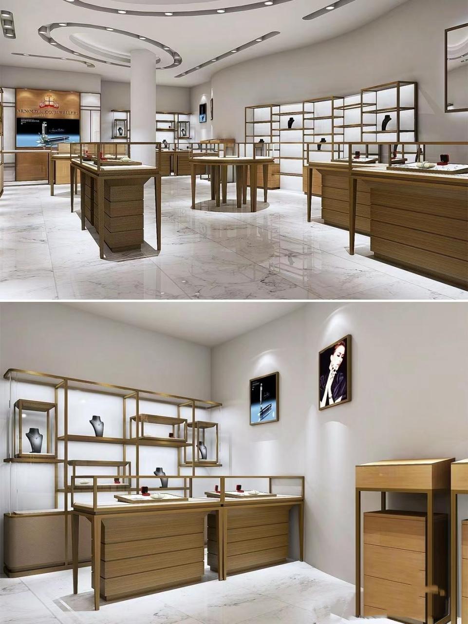 鑫盛鼎珠宝展柜高级定制 源头厂家直供 店铺展示柜设计 珠宝展柜 专业