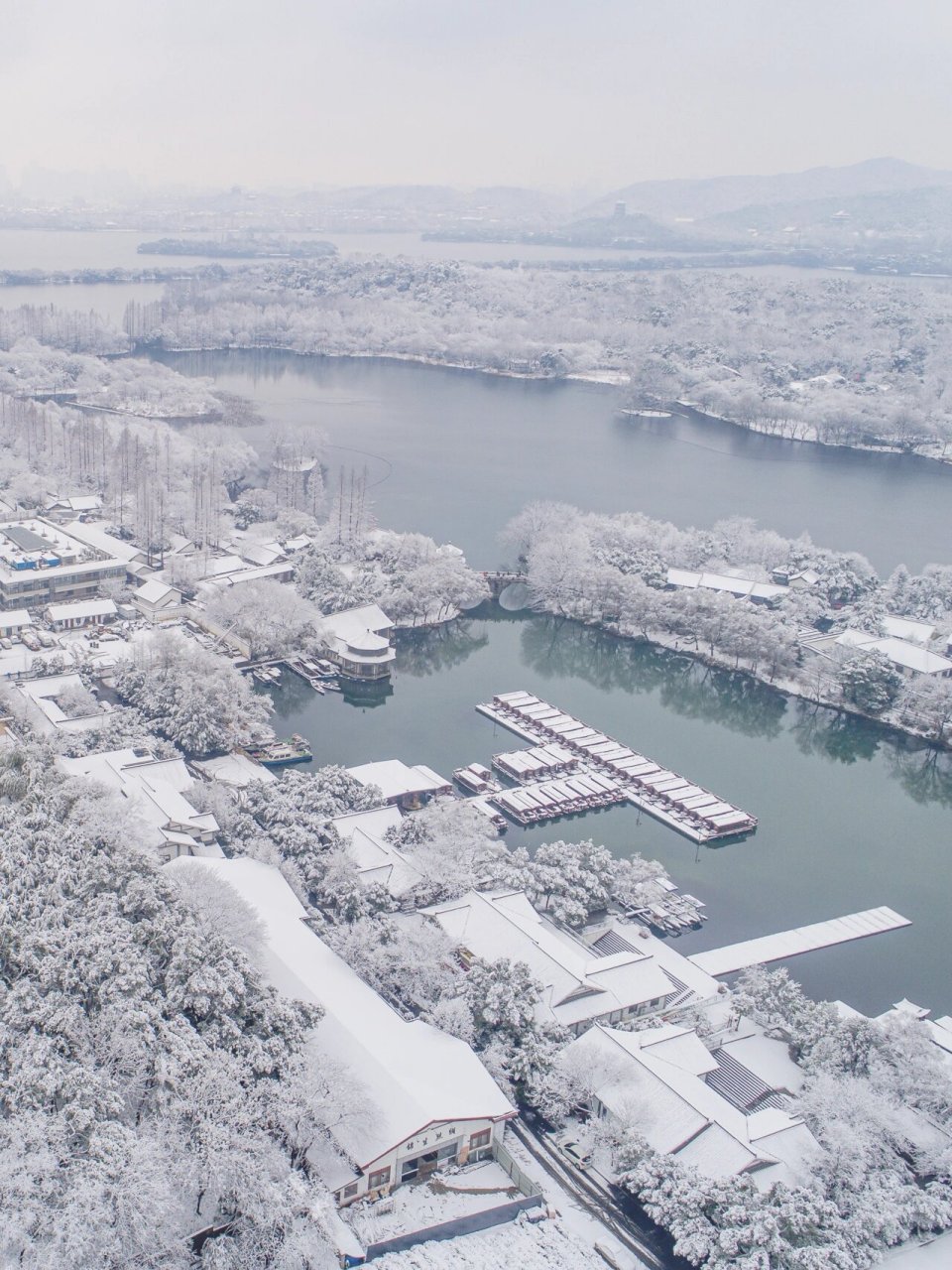 杭州城市雪景图片