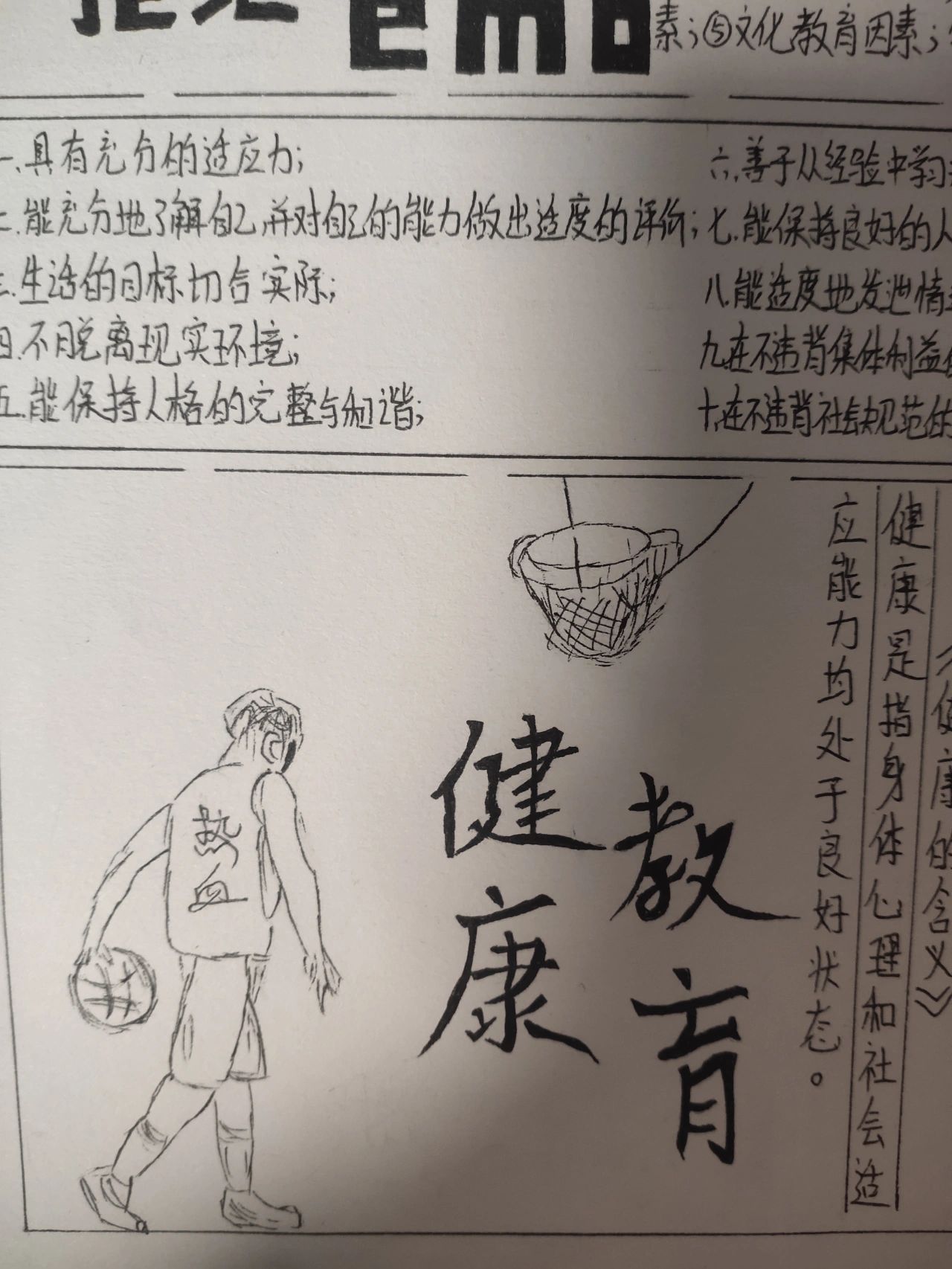 心理健康教育手抄报