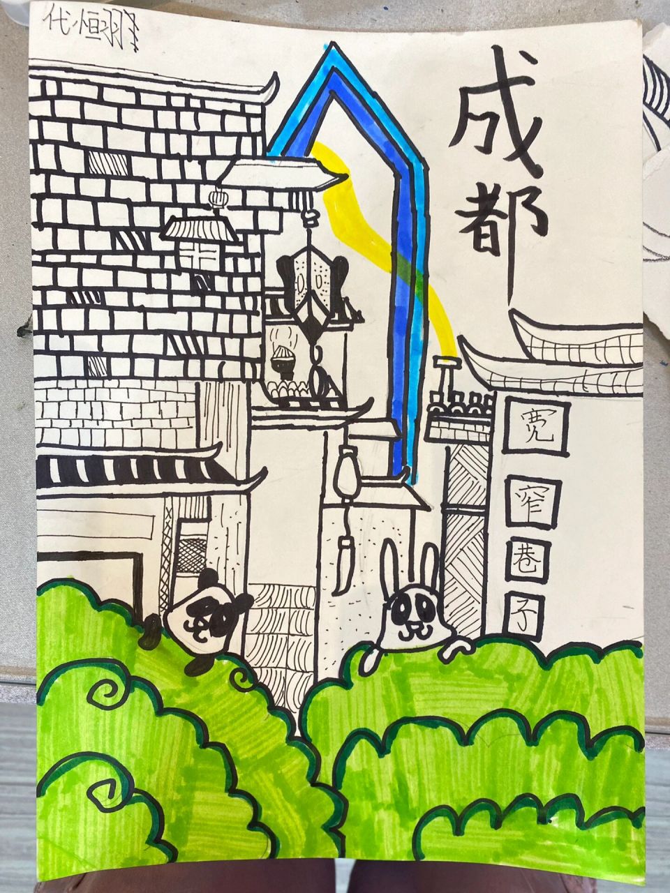 四川线描儿童画   暑期课程全国旅行之【四川成都】 宽窄巷子位于四川