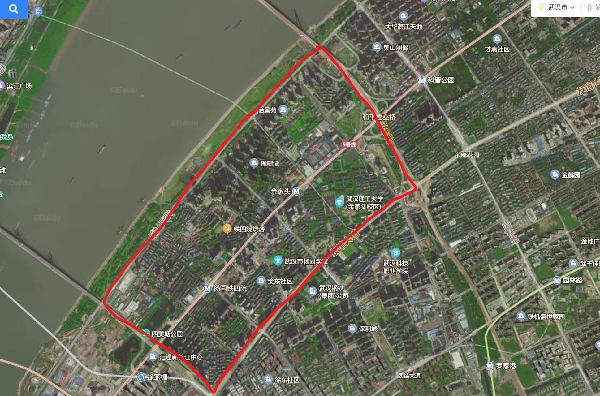 杨园新城范围,杨园新城也是武昌区今后十年城市更新的重点片区.