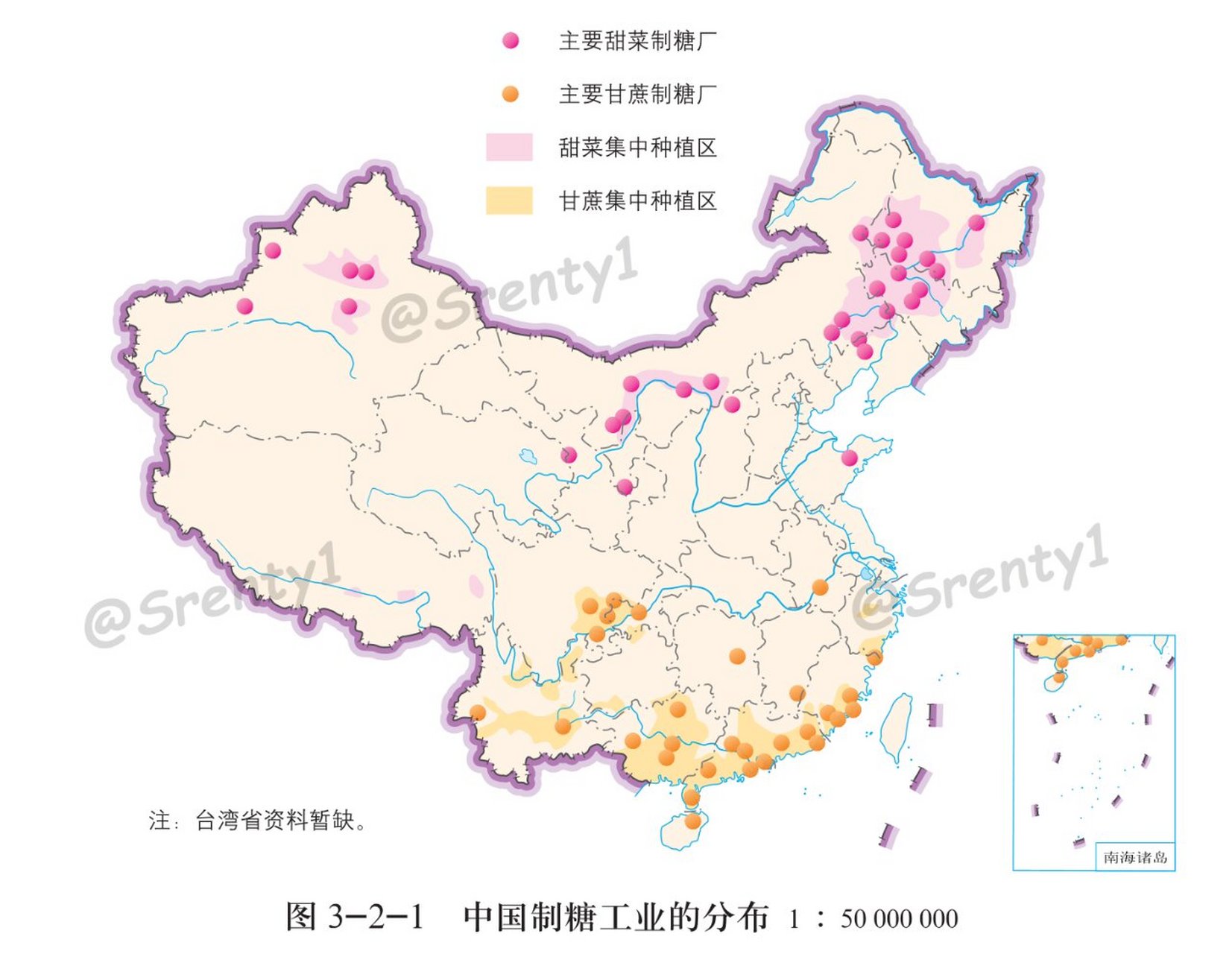 中国制糖厂的分布图图片