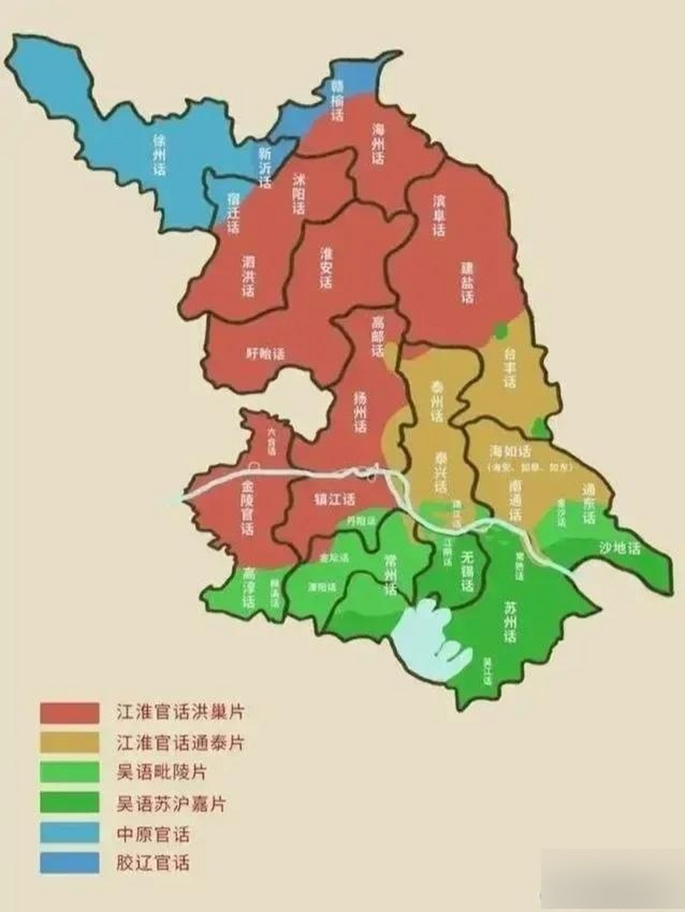 盐城方言分布图图片