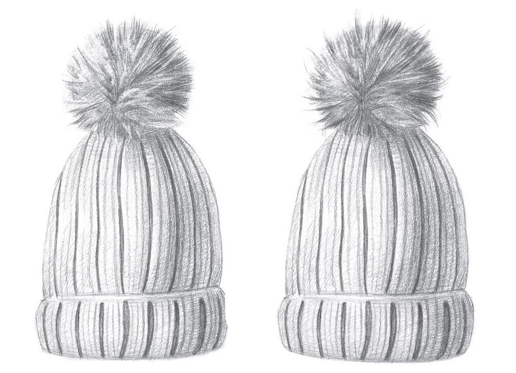 铅笔素描如此简单# 00毛线帽的画法 #零基础素描# - 使用铅笔类型