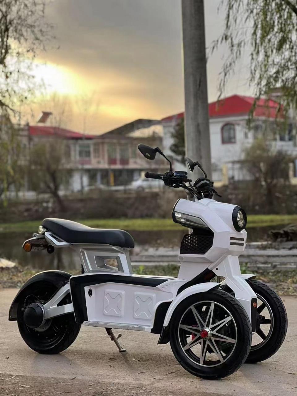 逗哈牌电动倒三轮,经典航空铝车身,前置独.