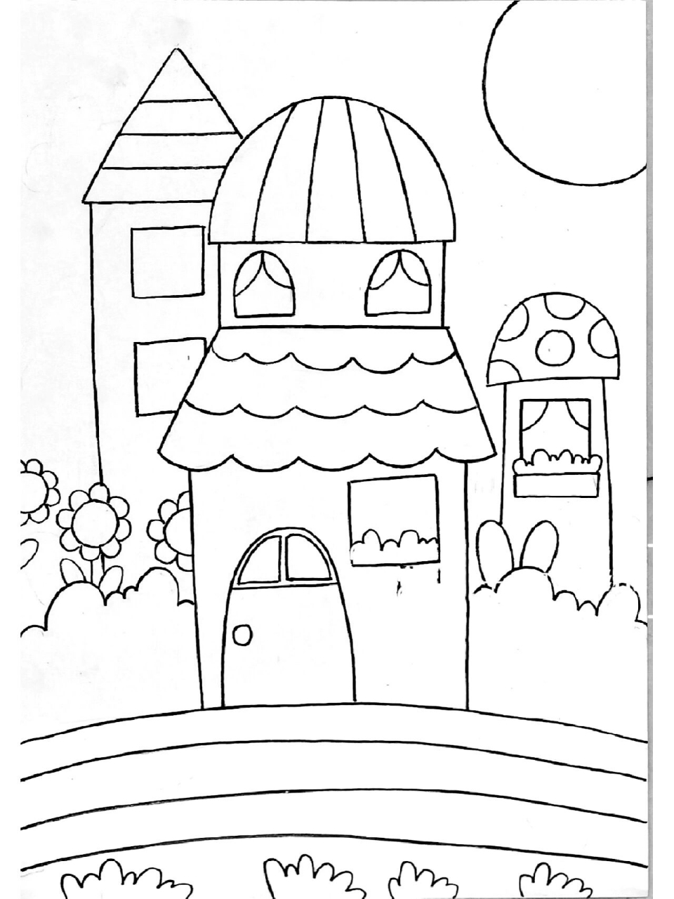 幼儿园中班简笔画房子图片