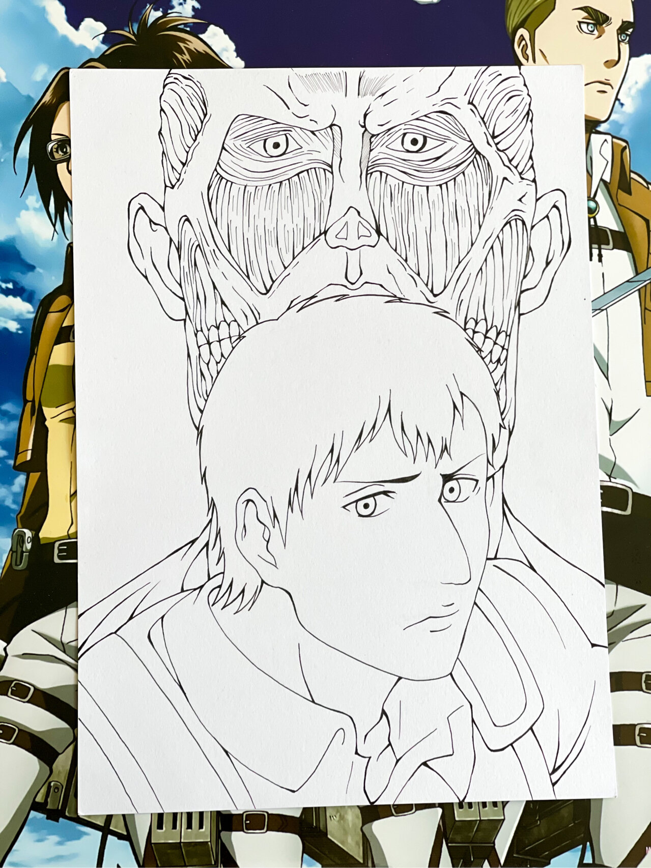 马克笔手绘进击的巨人 超大型巨人