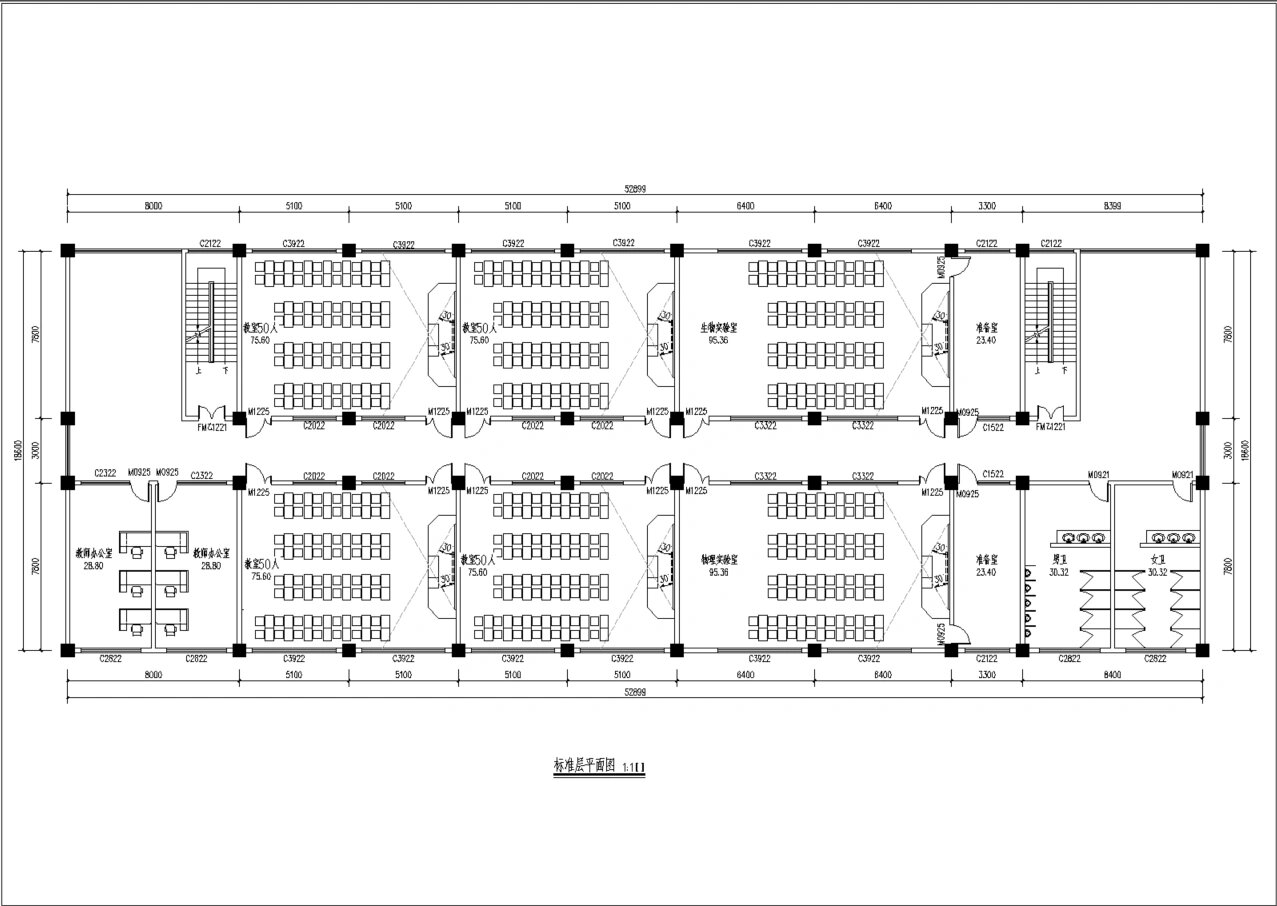 教学楼平面图 分享一些教学楼平图设计,有想学习的盆友可以找我交流