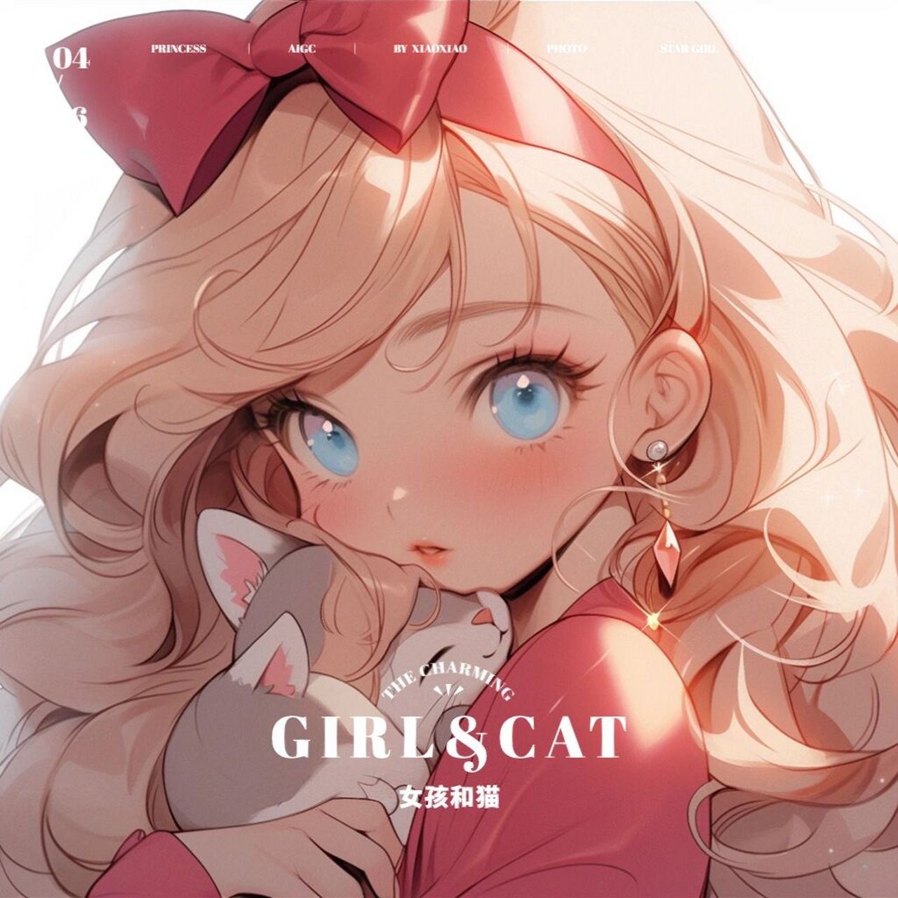 头像|可爱的女孩和小猫咪 可可爱爱 毛茸茸 女孩和小猫～ 似乎也混入