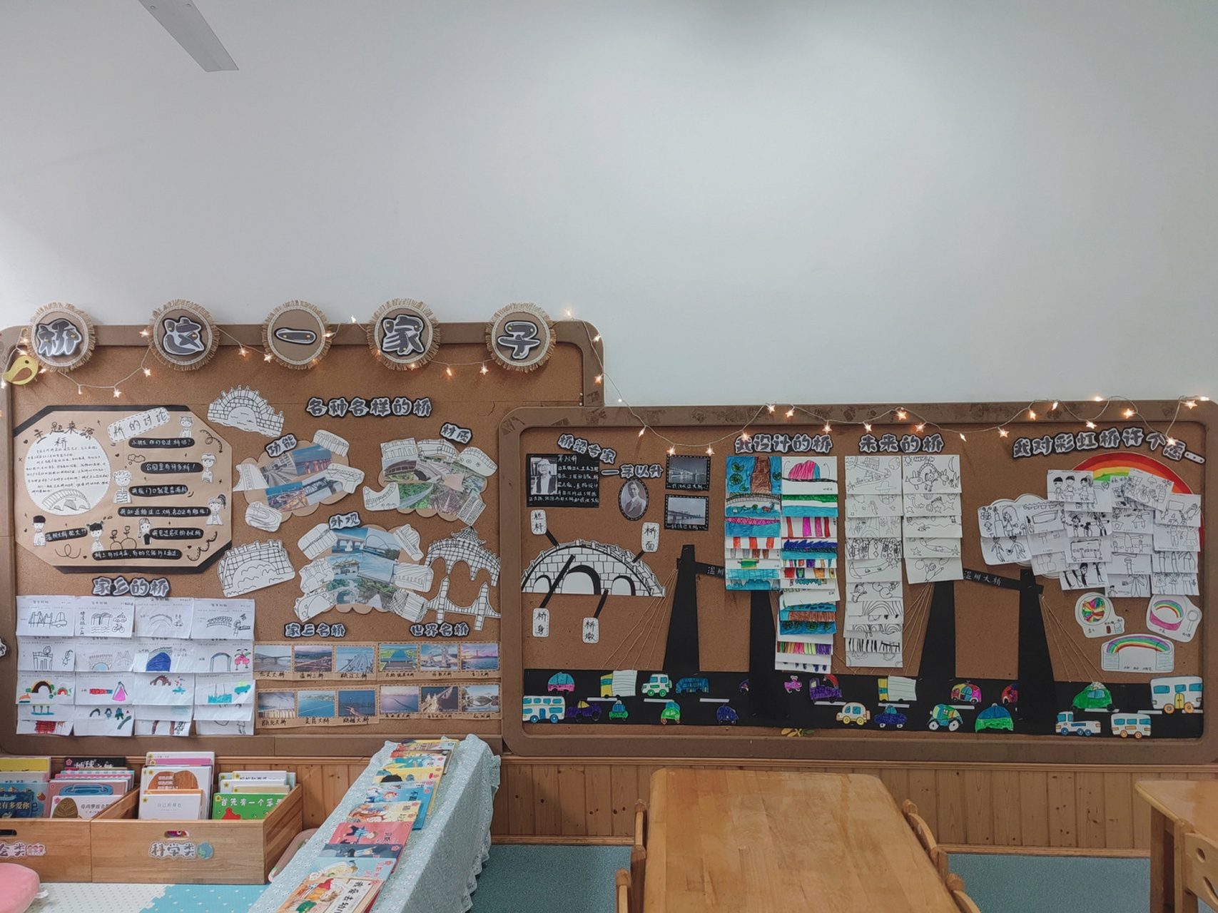 中班《桥这一家子》主题墙创设 #桥这一家子# #中班主题墙