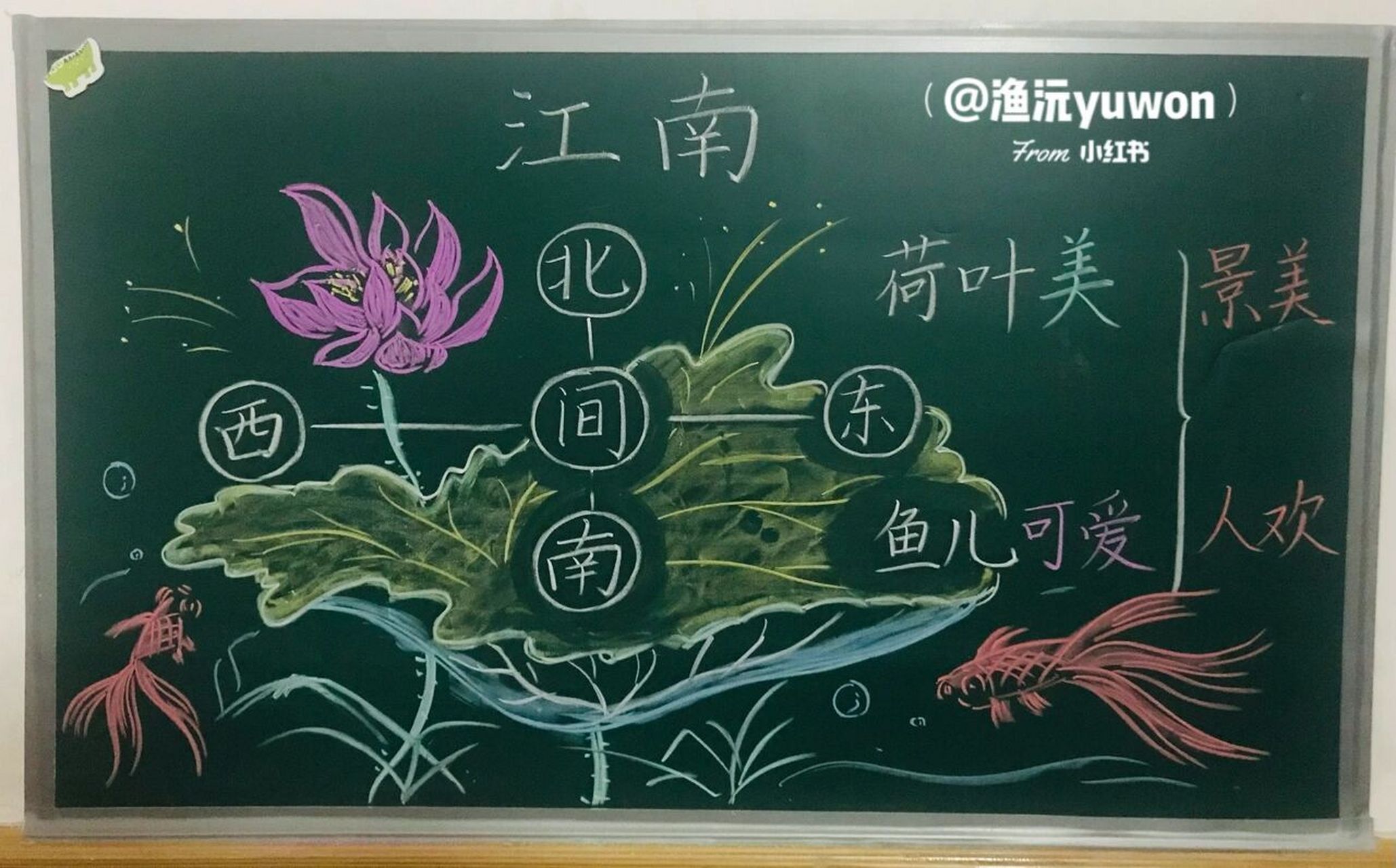 一(上)《江南》板书设计 #小学语文板书设计