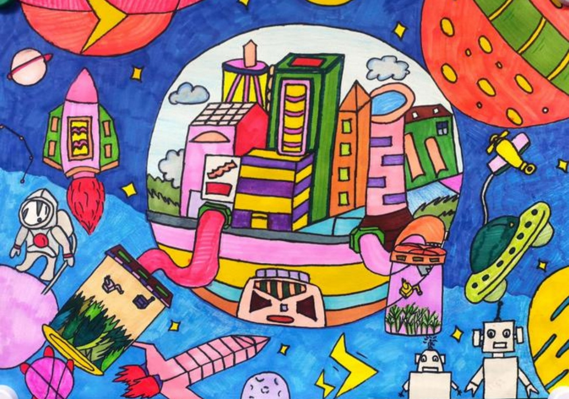 关于科技未来的绘画作品 探索未来,感受科技之美7804.