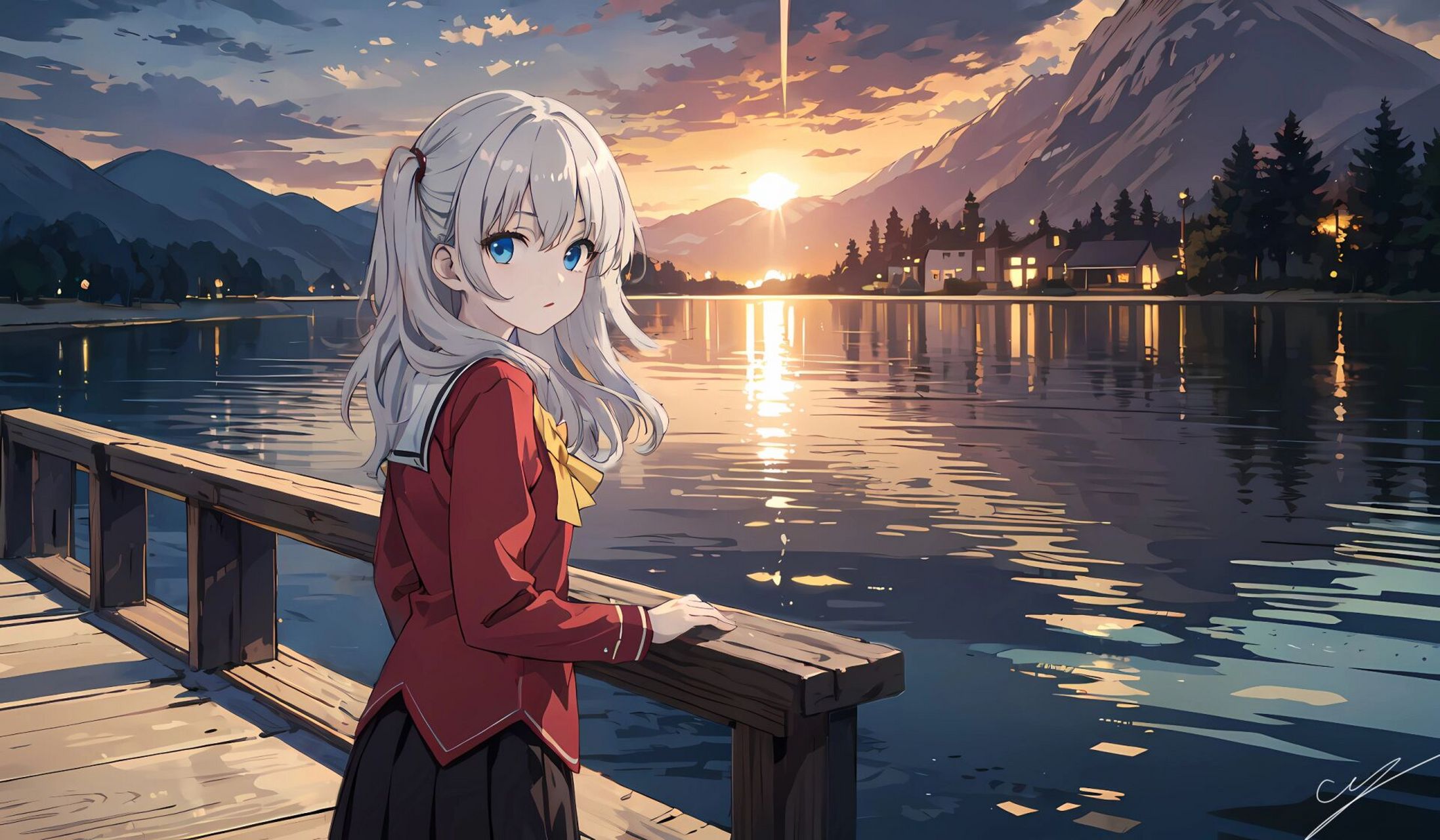 「友利奈绪」壁纸 壁纸转载:okutiri;らうと;友利厨 	 需要原图请私信