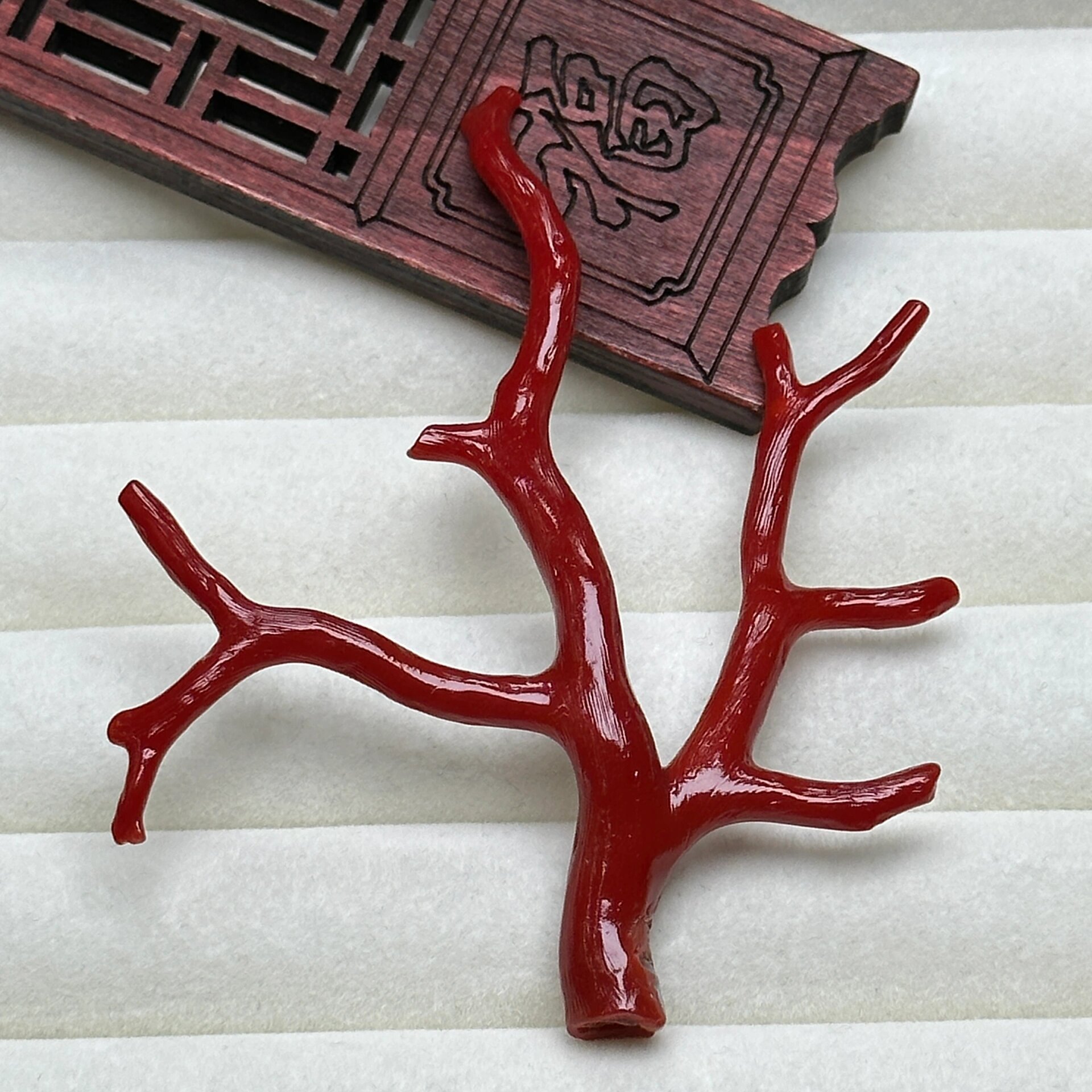 天然科西卡沙丁珊瑚树摆件 供奉佛像装曼扎