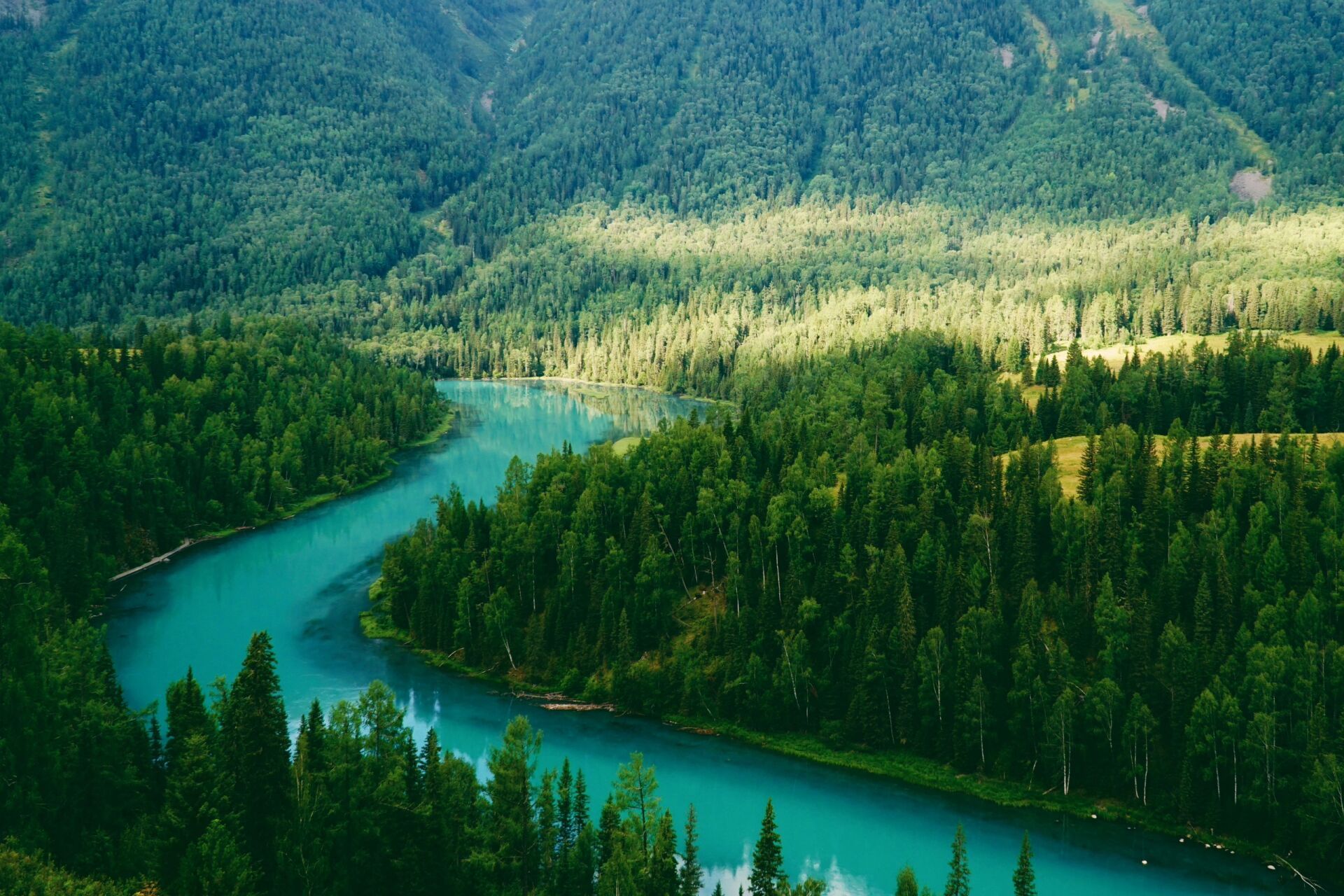 喀纳斯该怎么玩 喀纳斯的湖水清澈得像绿宝石,p1的景在抖音的睡眠提醒