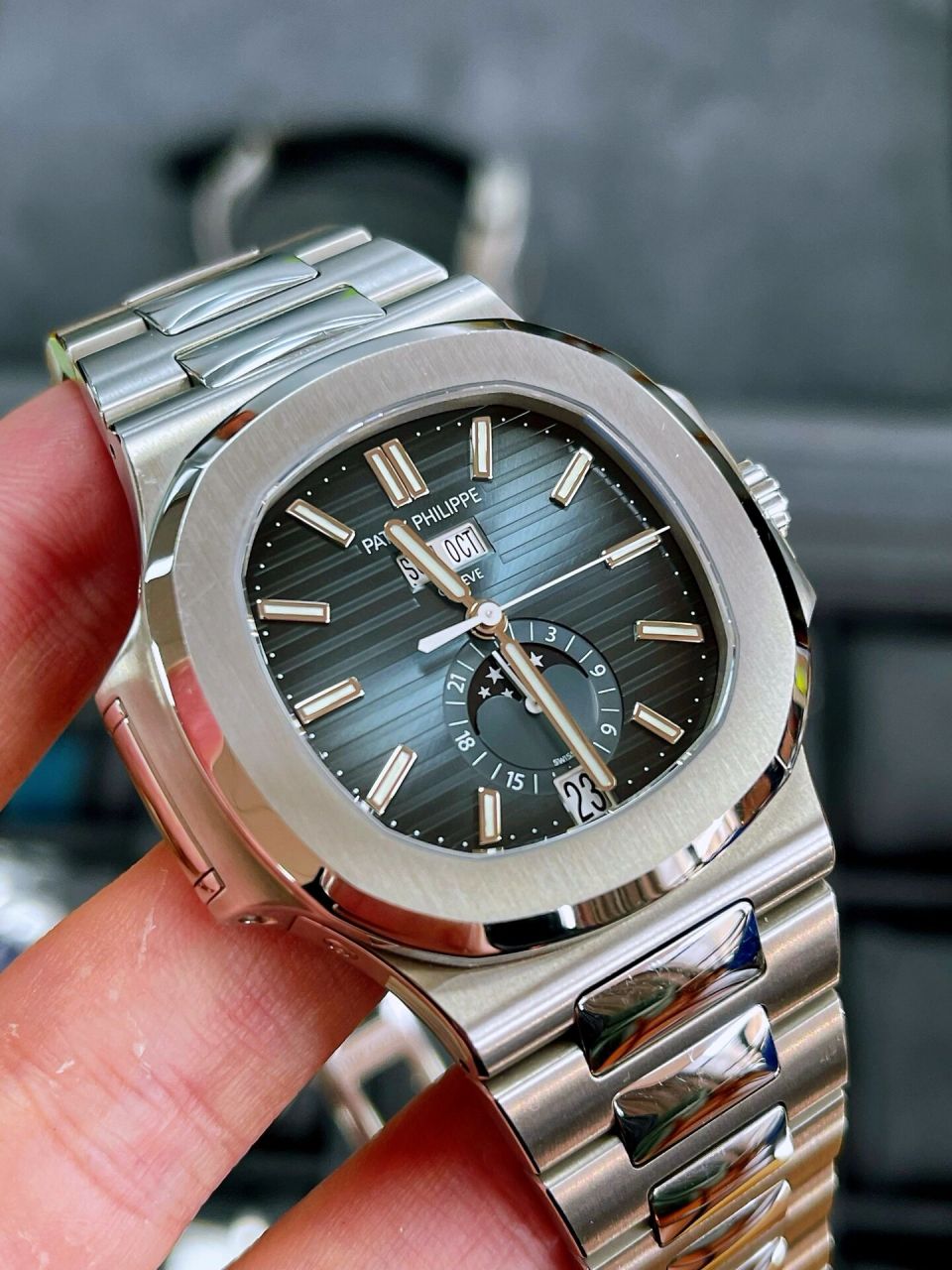 百达翡丽运动优雅系列5726/1a-014超火鹦鹉螺 三大钢王之一 40.