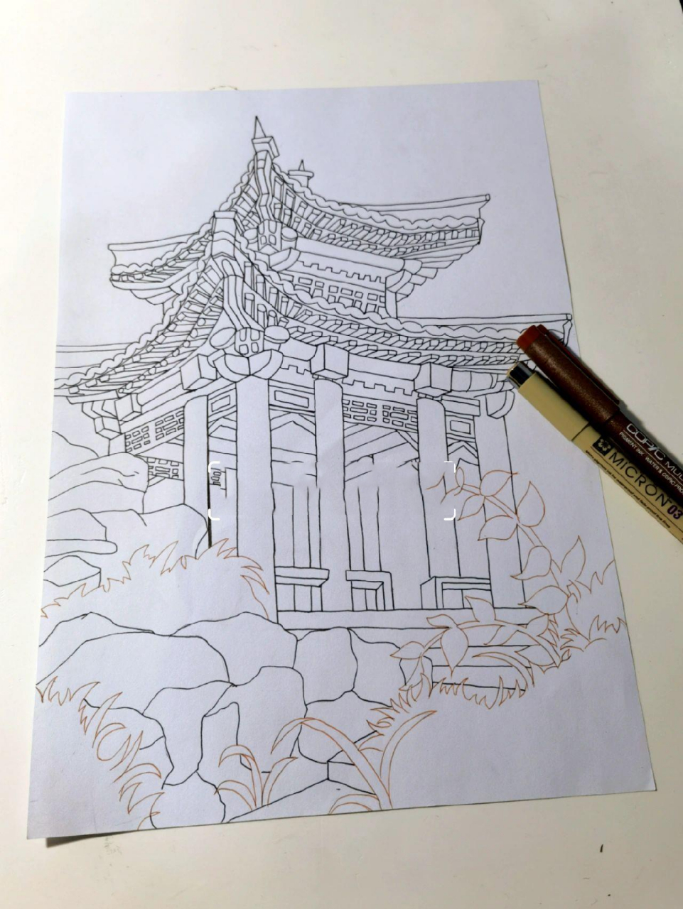 亭台楼阁‖建筑绘画(内附线稿图) 嗨!我来更新啦959595