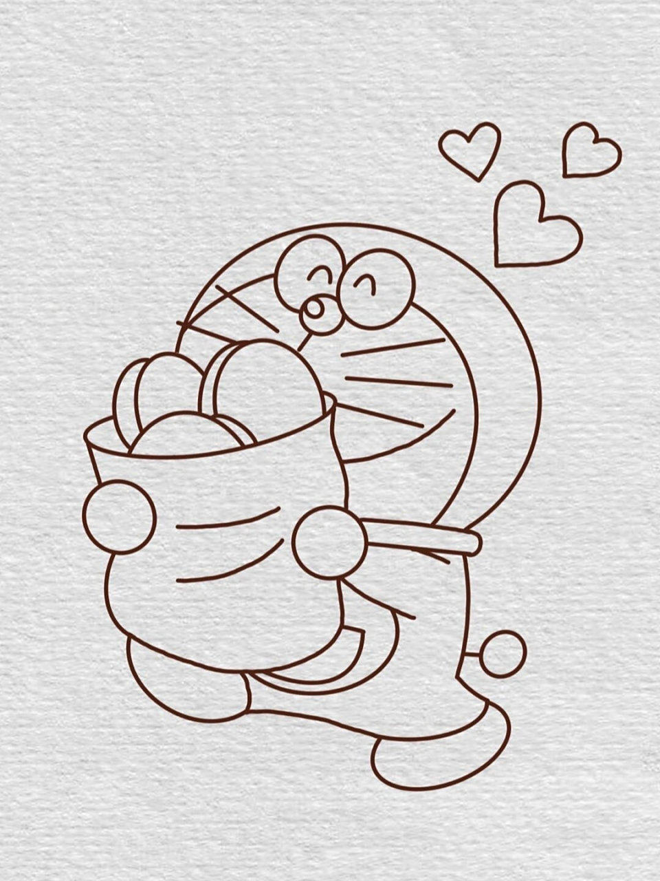 哆啦a梦简笔画教程已附色(100/46) 好多人说我喜欢圆嘟嘟的东东,没