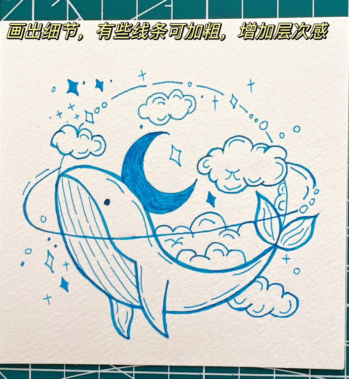 鲸鱼简笔画95(附教程) 95鲸落,最后拥抱大海的方式,一朝鲸落,万物