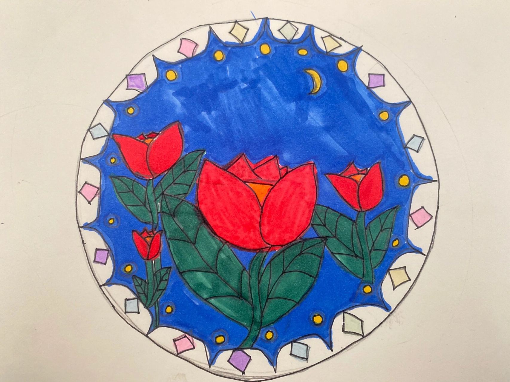 五年级上册美丽的纹样学生们的作品,棒棒哒.