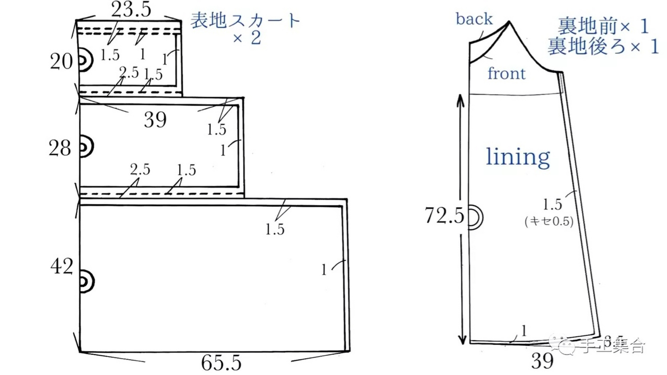 【服裝教程】蛋糕式吊帶裙的製作(附裁剪圖