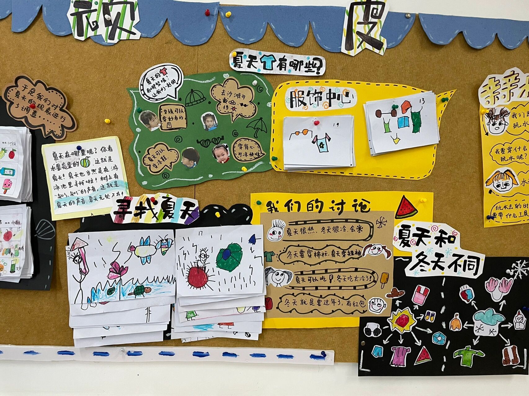 小班,顽皮一夏,主题墙