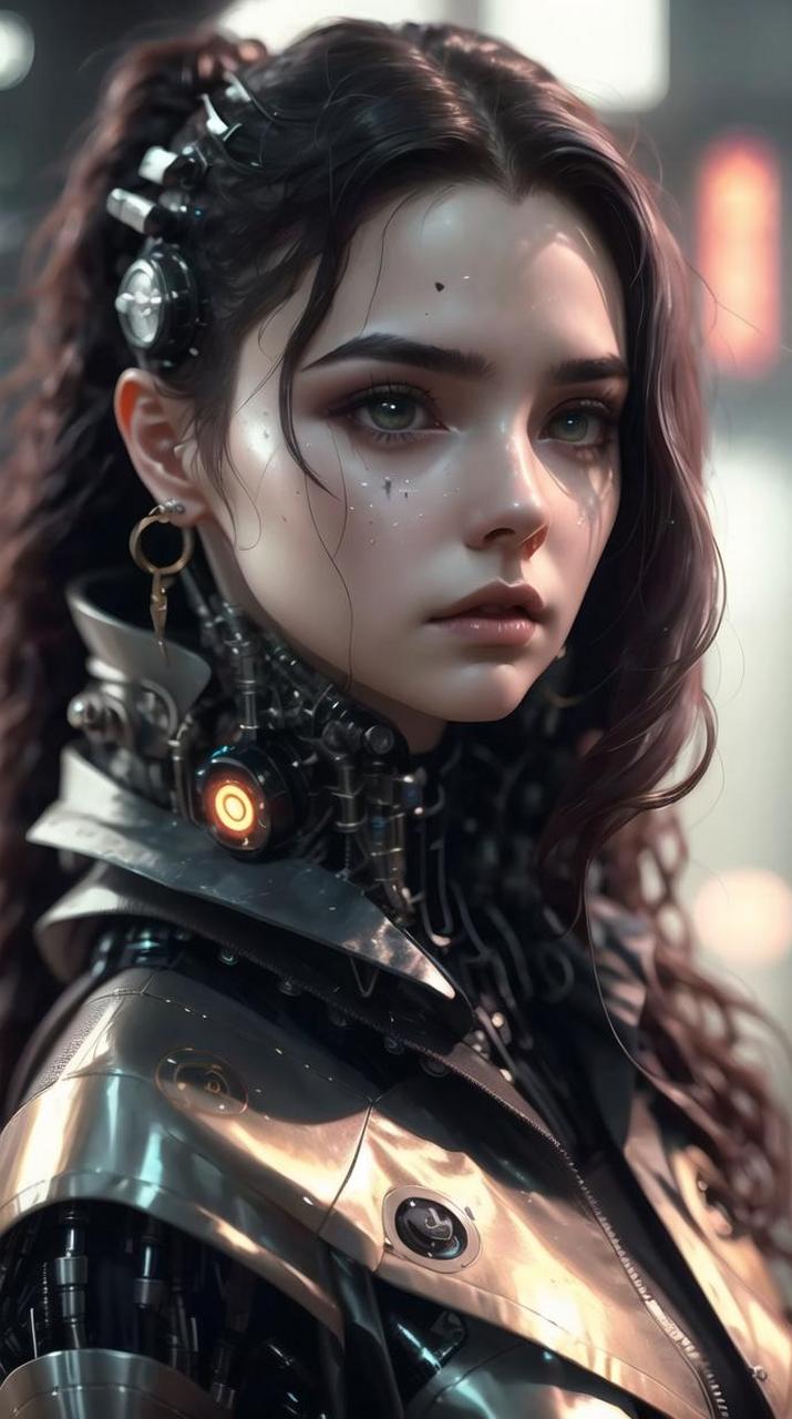 让ai触手可及美少女二次元赛博朋克这是一组十分有感觉的赛博朋克美女