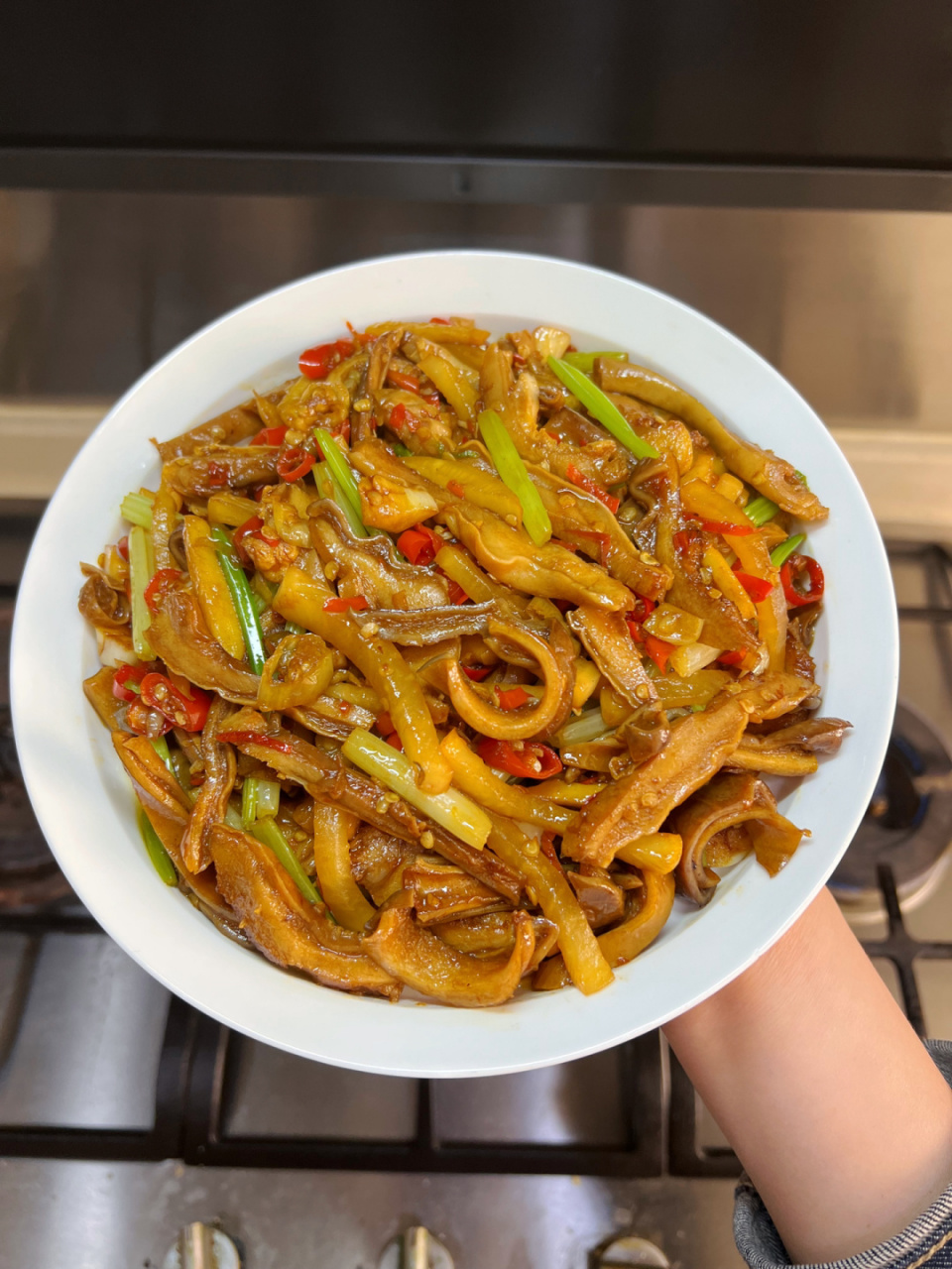 爆炒酸辣猪肚,农村酒席菜,巨好吃,太下饭啦 前几天做的黄贡椒炒猪肚