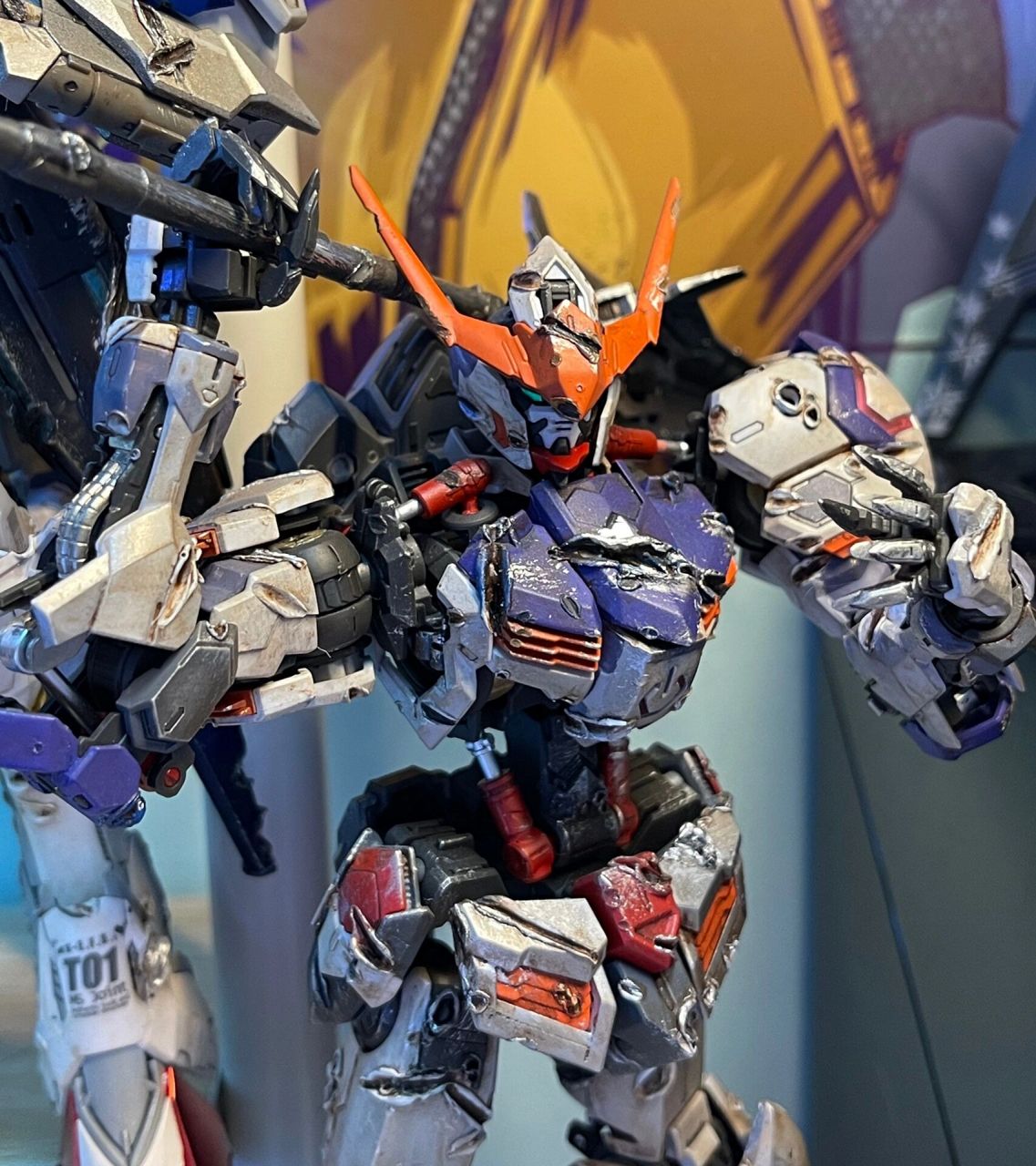 万代高达 mg巴巴托斯战损旧化 这款最适合旧化战损了 记录第二次做旧