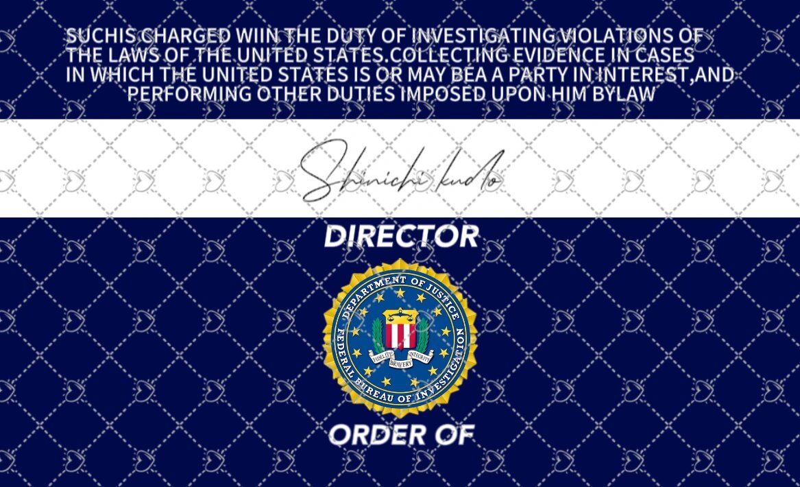 名侦探柯南fbi证件 因为到处都找不到模板,就自己参照着照片自己做啦