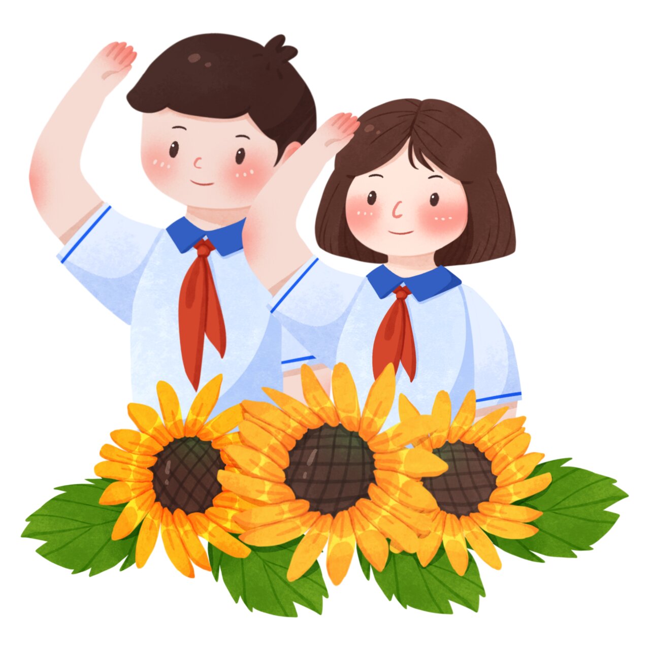 少先队员|卡通|免扣素材