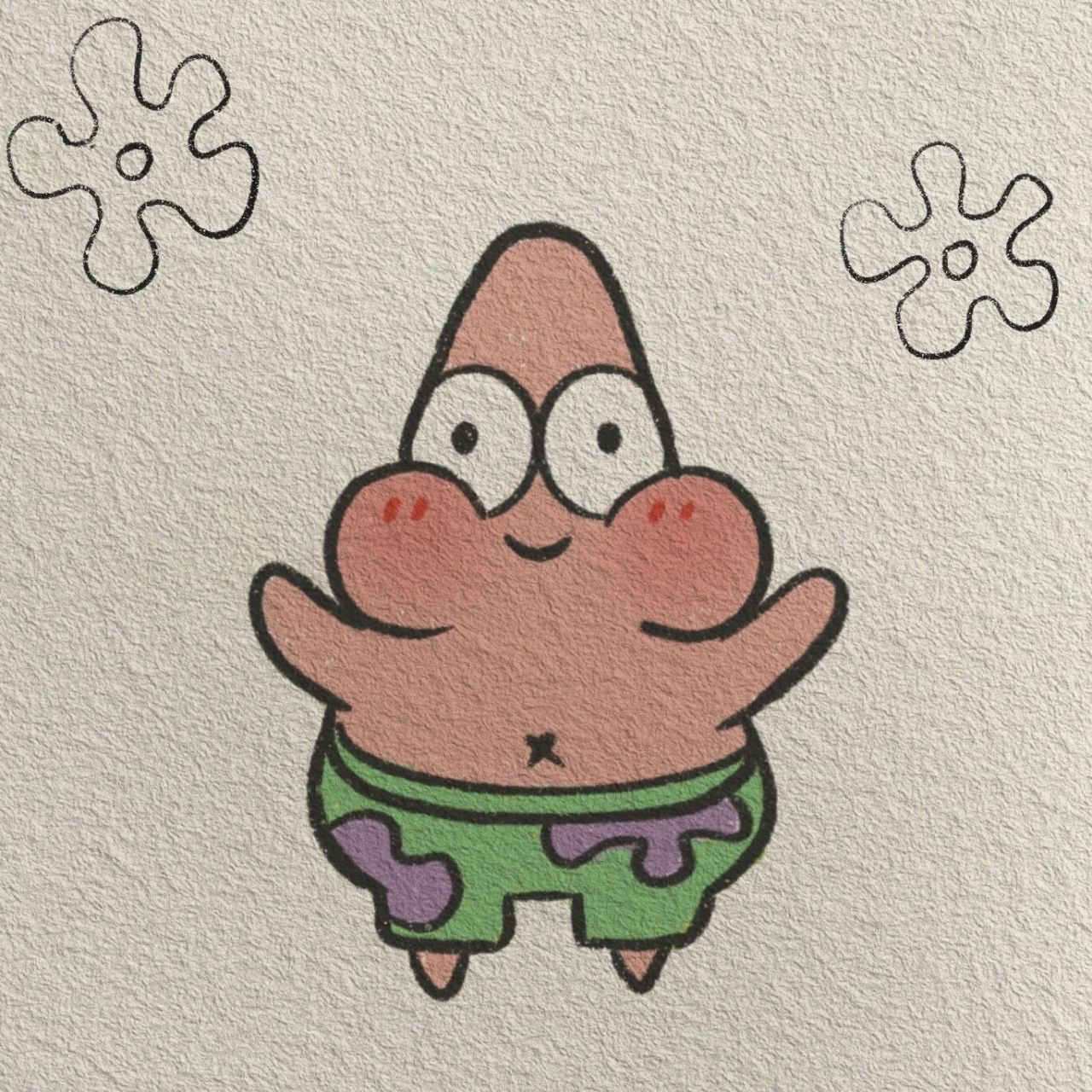 海绵宝宝头像大合集来啦/终于画完了 从开始的二人画到七人!