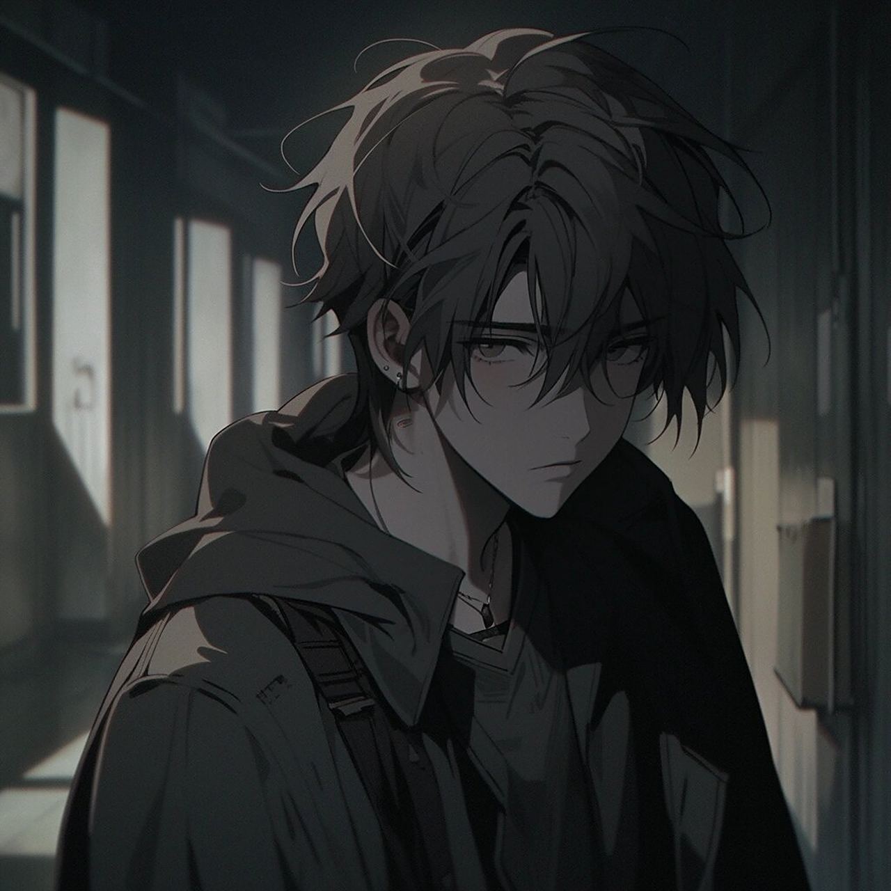 midjourney|旧漫头像-委屈心碎-破碎感男孩