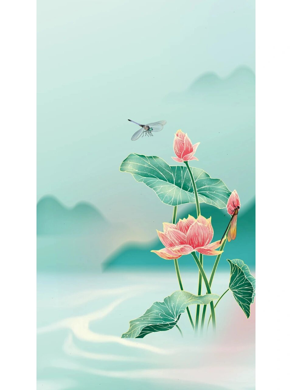 清凉夏季| 唯美荷花主题背景素材 97炎炎夏日来临,受他人提醒74