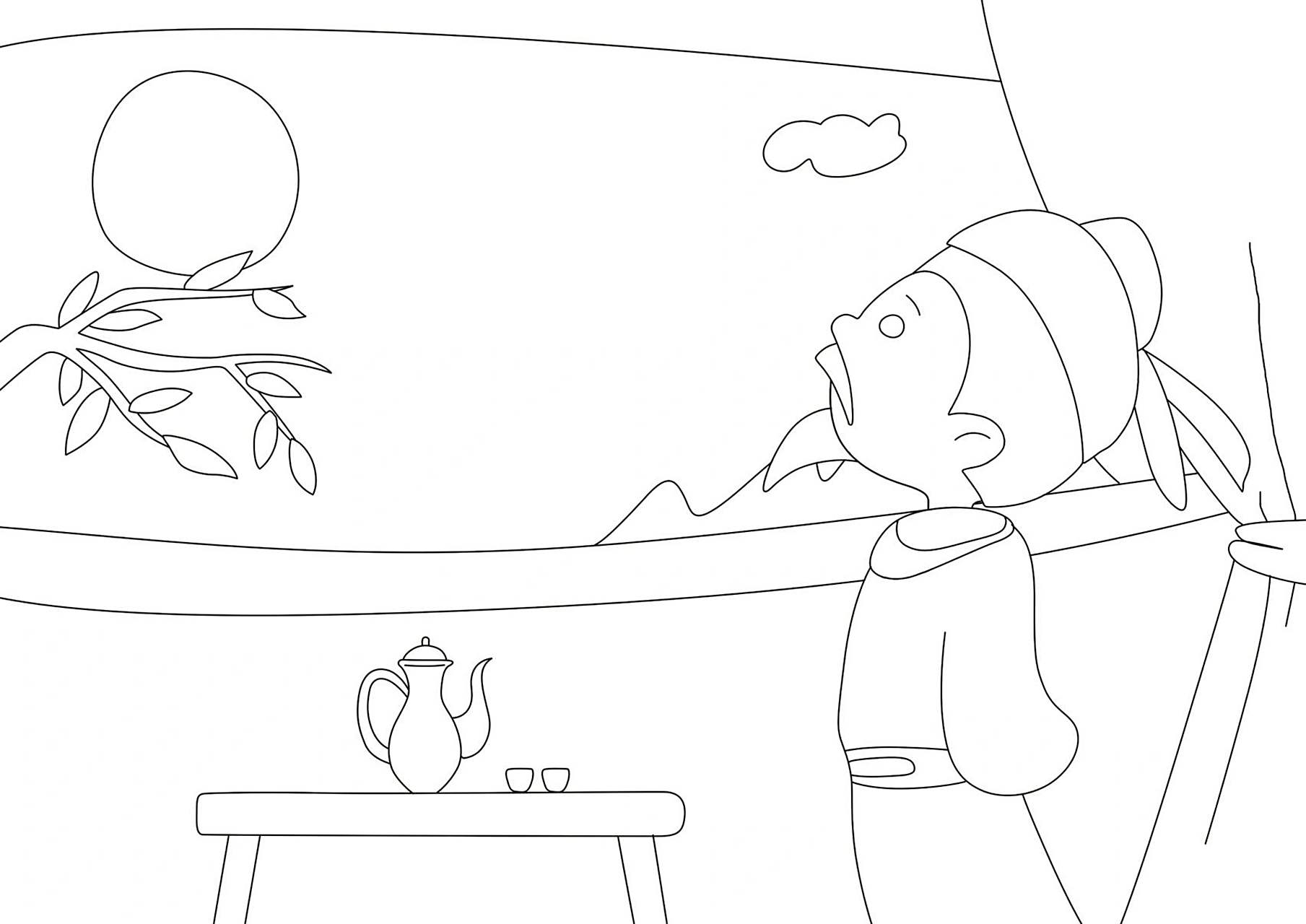 诗配画|静夜思李白|绘画朗诵 93《静夜思》是唐代诗人李白的诗作.