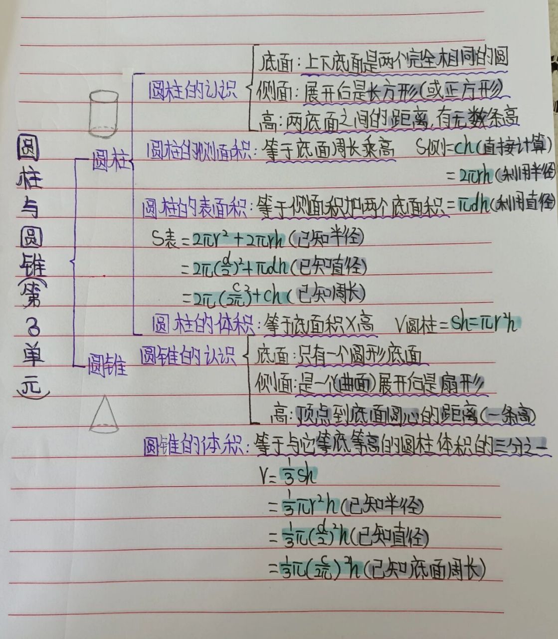 六年级下册数学第三单元思维导图73 勿抄袭