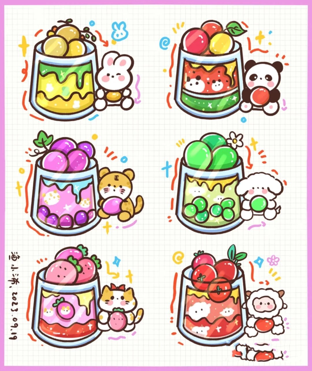 可爱零食简笔画