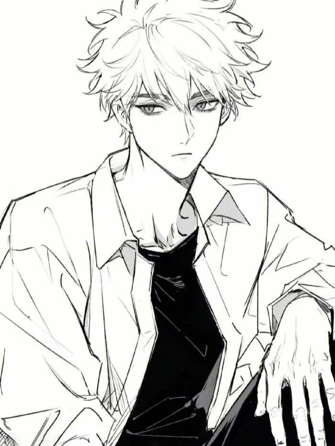 优质动漫男生线稿 学会画产出