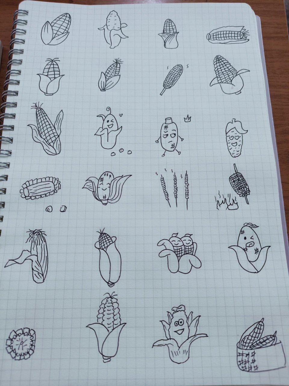 画个简笔画264/1000—玉米99   家乡话苞咻哈哈哈,最怀念的味道是